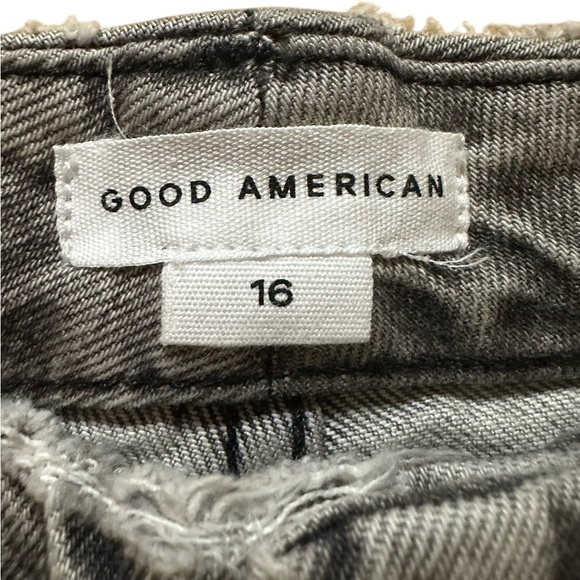 Good American Jeans 16 Good Girlfriend High Waist GGHNH602BT Distressed Black - Picture 4 of 8
